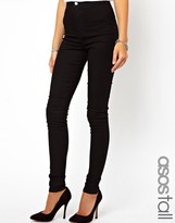 Thumbnail for your product : ASOS TALL Rivington High Waist Denim Jeggings in Clean Black