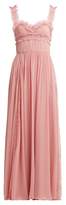 Thumbnail for your product : Elie Saab Lace Trimmed Silk Blend Evening Gown - Womens - Light Pink