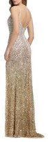 Thumbnail for your product : Mac Duggal Ombré Sequin Front-Slit Gown