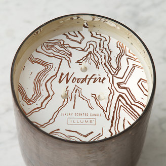 "Woodfire Mercury Glass Candle, Large