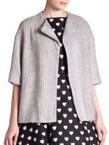 Thumbnail for your product : Alice + Olivia Deidre Ribbed Shagged Cocoon Cardigan