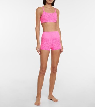Alo Yoga Alosoft Aura Shorts In Parisian Pink