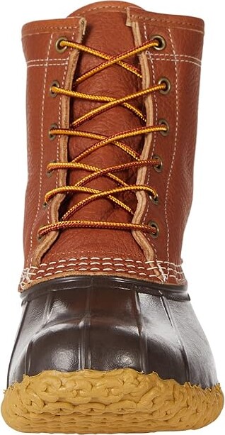 L.L.Bean Bean Boot 8 Tumbled Leather Primaloft Shearling Lined Men's Shoes Tan/Bean Boot Brown/Gum : 11 D - Medium, Leather/Rubber - Image 5