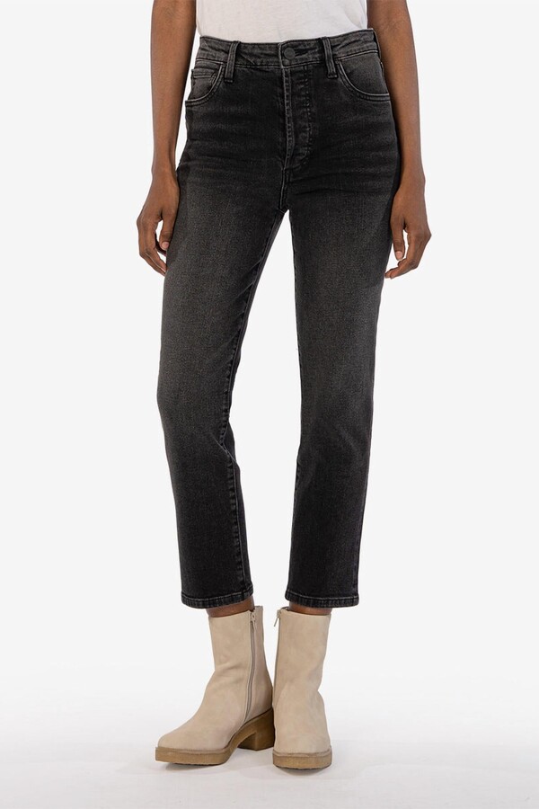 Rosa High Rise Vintage Crop Straight Leg Jean In Convenient Wash