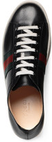Thumbnail for your product : Gucci Peggy Leather Platform Sneaker, Black/White