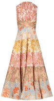 Thumbnail for your product : Zimmermann Postcard Pleated V-Neck Midi Dress