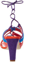 Thumbnail for your product : Manolo Blahnik Aulus 90 Suede Ankle Wrap Sandal