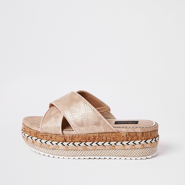 gold wedge sandals wide fit