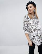 Thumbnail for your product : ASOS Maternity Maternity long sleeve Shirt in Abstract Animal