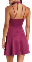 Thumbnail for your product : Charlotte Russe Strappy Halter Skater Dress