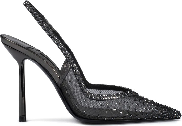 Le Silla 100mm Nicole crystal-embellished slingback pumps