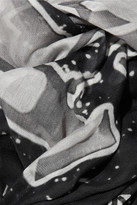 Thumbnail for your product : Karl Lagerfeld Paris Printed modal and silk-blend scarf