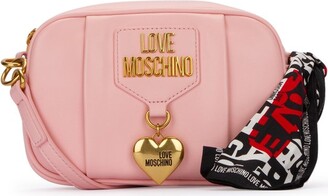 Love Moschino Logo-Plaque Charm Detail Crossbody Bag