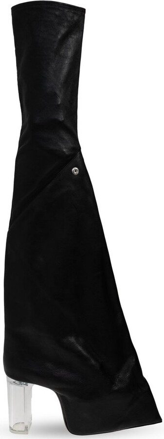 Rick Owens Clear-Heel Pointed Toe Boots ShopStyle