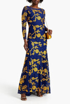 Thumbnail for your product : Oscar de la Renta Embroidered lace maxi dress
