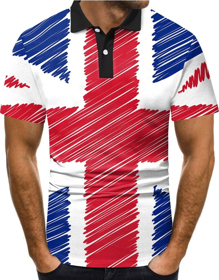 zxcvbnn Union Jack Printed Shirt 2023 King Charles Coronation Short ...