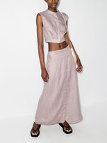 Thumbnail for your product : BONDI BORN Seville high-waisted maxi skirt