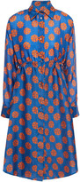 Thumbnail for your product : MM6 MAISON MARGIELA Cutout Printed Silk Mini Dress