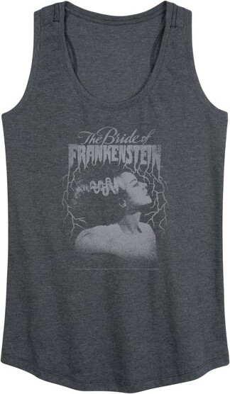 Universal Women'sUniversalTonalBrideOfFrankensteinGraphicRacerbackTank-HeatherCharcoal-Medium