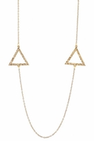 Thumbnail for your product : Low Luv x Erin Wasson by Erin Wasson Double Triangle Necklace in Gold
