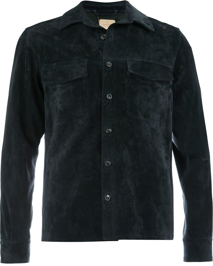 black suede denim jacket