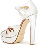 Thumbnail for your product : Francesco Russo Cutout Mirrored-leather Sandals