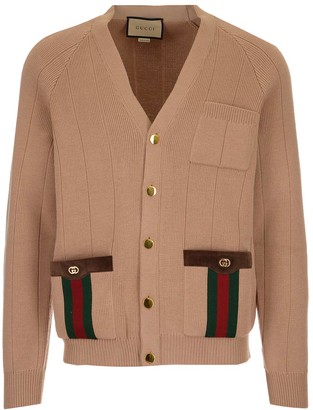 Gucci Web Detailed Knitted Cardigan - ShopStyle
