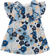 Thumbnail for your product : Chloé Allover Floral Bow-Shoulder Dress, Size 2-3