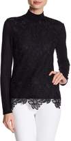Thumbnail for your product : Gracia Flower Lace Mesh Sleeve Top