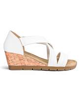 Thumbnail for your product : Calvin Klein Crossover Wedge Sandals E Fit