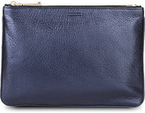 Thumbnail for your product : Jil Sander Envelope metallic-leather pouch