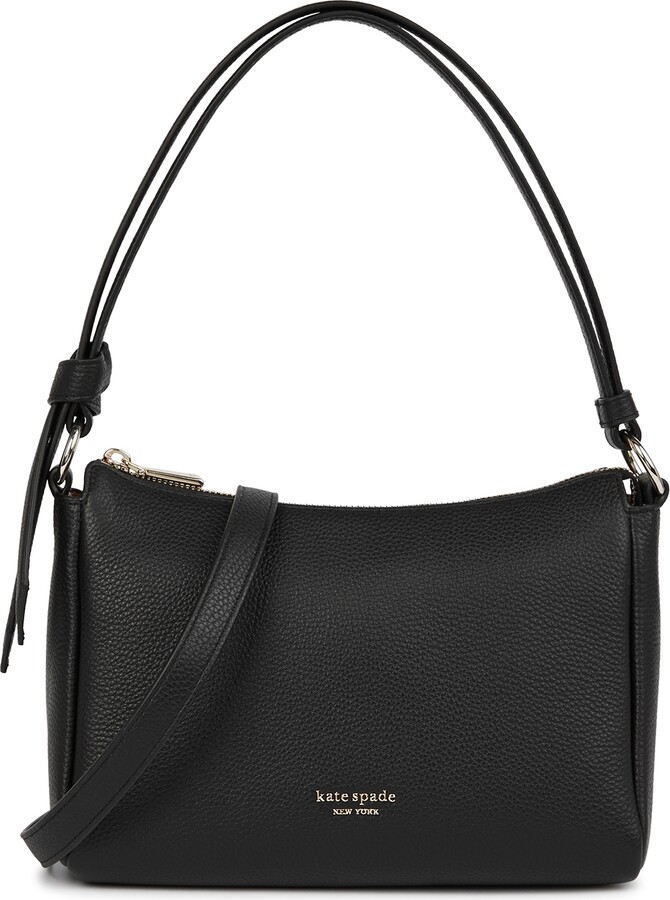Kate Spade New York Knott Medium Pebbled Leather Shoulder Bag - Black