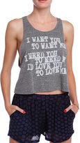Thumbnail for your product : Junk Food 1415 JUNKFOOD CLOTHING Want You To Want Me Tank Top