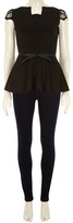 Thumbnail for your product : Dorothy Perkins Black peplum top