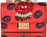 Thumbnail for your product : Gedebe Mini Cliky Nappa Printed Red Lips Clutch w/Chain Strap