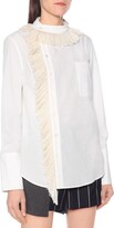 Thumbnail for your product : Monse Fringe-collar cotton and linen shirt