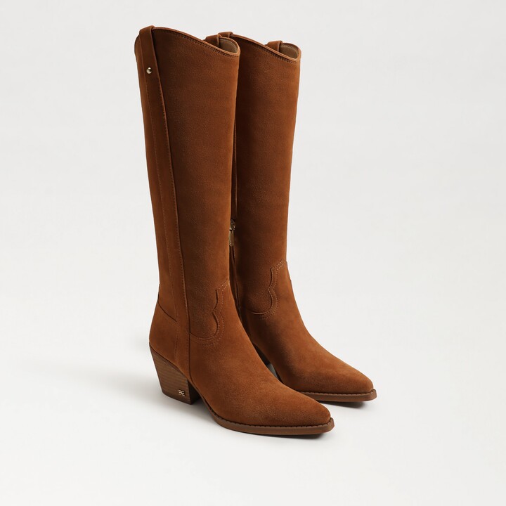 Brown Suede Calf Boots ShopStyle