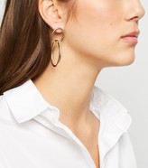 Thumbnail for your product : New Look Double Oval Linked Earrings