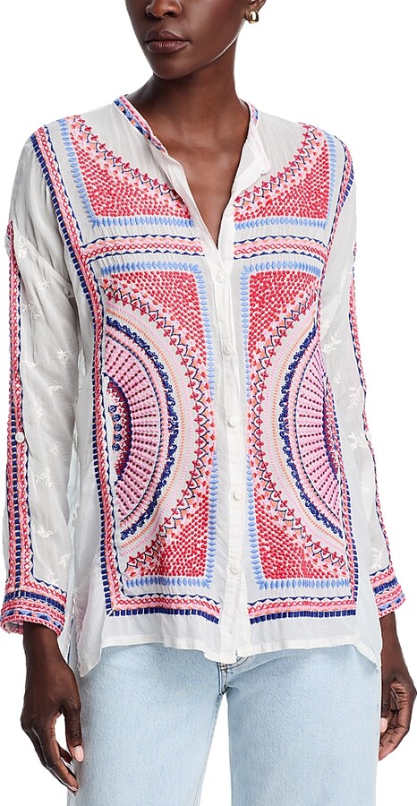 Johnny Was The Audrey Mandarin Collar Shirt