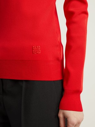 Givenchy High-neck Knit Top - Red