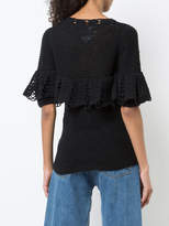 Thumbnail for your product : Apiece Apart knitted ruffle trim top
