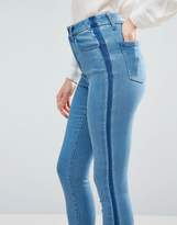 Thumbnail for your product : ASOS 'sculpt Me' Premium Jeans In Dee Mid Blue Wash With Shadow Side Panel