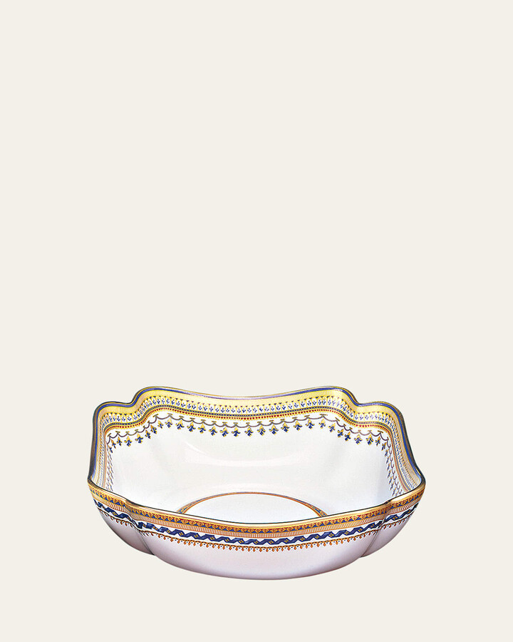 Mottahedeh Chinoise Blue Large Square Bowl