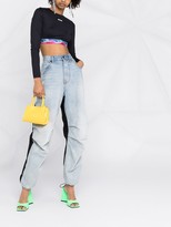 Thumbnail for your product : MSGM Logo-Print Crop Top
