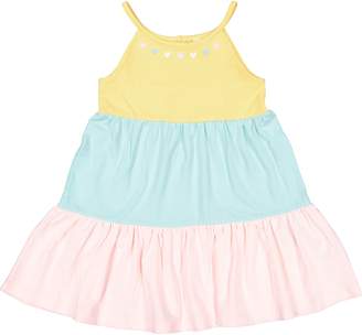 Polarn O. Pyret Baby Girls Block Colour Tiered Dress