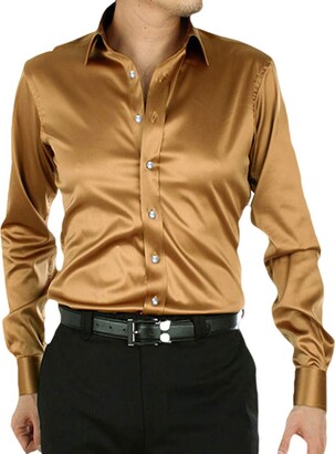 Robelli Men's Long Sleeve Shirt Collection Smart Satin Cotton Dress & Tie Sets 