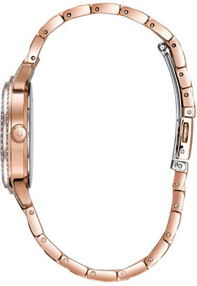 Bulova 33mm Crystal Chronograph Watch w/ Bracelet Strap, Rose Gold