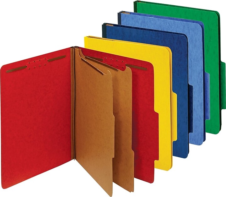 Pendaflex® Classification Folder, 2-Dividers, 2 1/2" Expansion, Letter Size, Assorted Colors, 10/Box (24025)