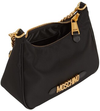Moschino Logo Nylon Shoulder Bag