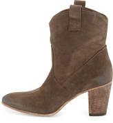 Thumbnail for your product : Alberto Fermani Chiara Slouchy Suede Western Ankle Boot